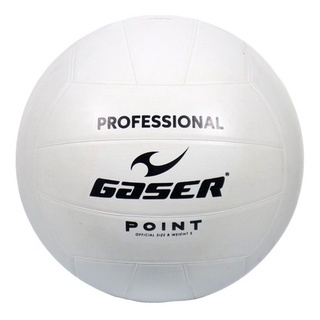 Balón de Voleibol Point Tamaño y Peso Oficial No.5 Profesional Hule de Calidad Gaser (Blanco) (1)