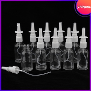10Pcs vacío recargable vidrio Nasal Spray botellas fina niebla bomba viales 30ml traje para maquillaje agua Perfumes aceites esenciales