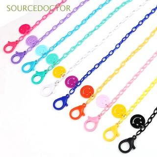 SOURCEDOCTOR Kids Sunglasses Glasses Chain Children Face protection Chain Smile protection chain Anti-lost Cute Cartoon Acrylic Strap Holder Sunglasses Lanyard/Multicolor