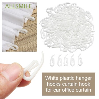 allsmile - gancho para cortina de plástico para oficina (100 unidades), color blanco