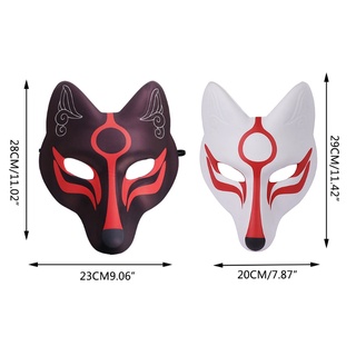 Mori Máscara De zorro Japonesa/Masquerade/accesorios De fiesta De Halloween/Cosplay (2)