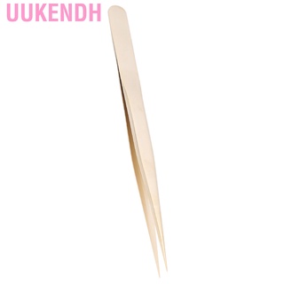 Uukendh - pinzas multifuncionales para uñas, acero, dorado, recto para pestañas, manicura