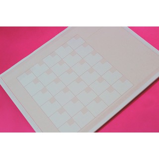 Block de planner mensual diseño austero rosa palido