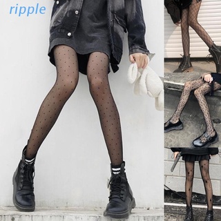 Rip mujeres Sexy negro red medias de Nylon Hosiery estrella leopardo cuadros punto Jacquard patrón pantimedias gótico Punk hueco medias de malla ropa club