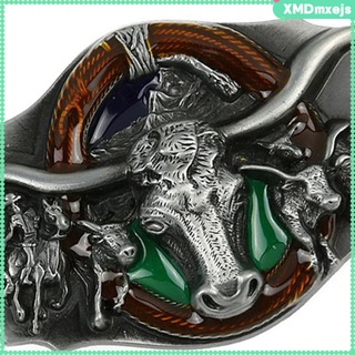[mxejs] hebillas de cinturón de vaquero vintage patrón de cabeza de toro estilo india cinturón hebilla cabeza para