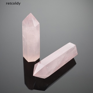 [retc] moda natural roca rosa cuarzo punto de cristal piedra obelisco puro varita rosa m2