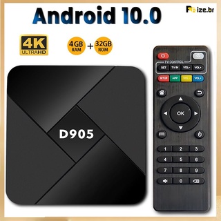 Caja De Tv inteligente D905 De red Android 10.0 juego-caja De 4gb+32gb Hd