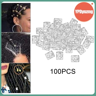 100 hebillas de extensión de cabello sucio multicolor, anillos trenzados dreadlock, clips de decoración para cabello trenzado