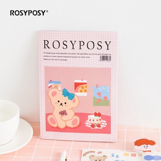 Rosy Posy 20 páginas cuaderno pegatinas conjunto INS estilo Vintage de dibujos animados oso decoración pegatinas Post diario diario álbum regalo B6786 (3)