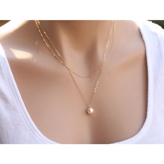 nuevo collar de perlas estilo europeo y americano simple de doble capa c175 (2)