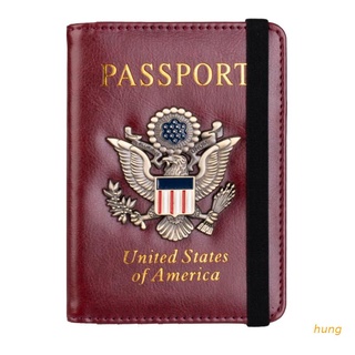 hung Pasaporte Titular De Cuero Caso De La Tarjeta De Viaje Organizador De Documentos