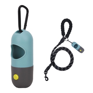 [homyl] dispensador de bolsas de caca para perros con lámpara led a prueba de fugas, bolsas de basura
