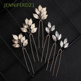Jenniferz1 pinzas De cabello plateados con hojas De boda Para novia/accesorios Para el cabello