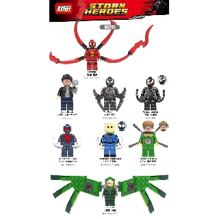 X0231 Eddie Brock Wolverine Compatible Con Lego Minifigures Anne Venom Marvel Vengadores Bloques De Construcción Bebé Niños Juguetes