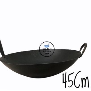 6y - sartén de arroz frito de acero negro sartén china Resto 45 Cm