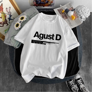 Nueva versión coreana de Kpop Agust D impreso camiseta D2 álbum camiseta Yoongi adolescente ropa fresca camisa