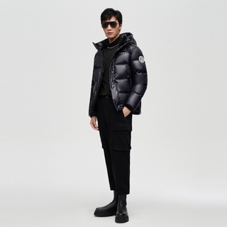Bosideng-Chaqueta de plumón de ganso para hombre, de tela Abrigo con capucha brillante, cálido, invierno, 2021, novedad de 90%