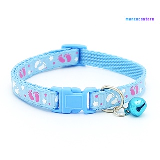 [Mancocostore] Cute Fashion Paws Pattern Pet Puppy Collars with Bell for Small Dogs Necklace (8)