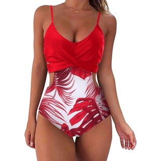 bikini halter de una pieza impreso sexy de verano para mujer traje de baño nuevo (6)