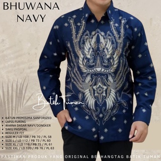 Bhuwana marina de manga larga Batik camisa de los hombres Batik camisa de los hombres de manga larga Batik camisa de los hombres por Batik Tuman