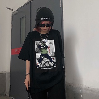 sassyme anime japonés camisa de las mujeres naruto t-shirt uchiha sasuke kakashi impresión de dibujos animados camiseta de las mujeres de los hombres harajuku streetwear moda (6)