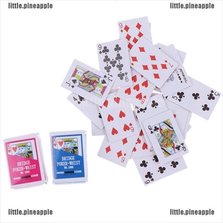 [Pine] 1:12 Miniature Games Poker Mini Dollhouse Playing Cards For Dolls Accessory