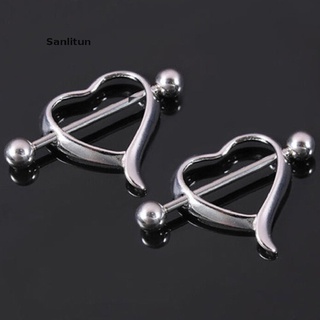 sanlitun 1 pza/1 par de piercings de acero quirúrgico increíble para pezón/corazón/corazón/barra