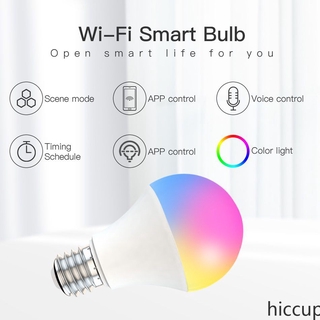 15w wifi smart bombilla de luz e27 b22 regulable rgb+cct smart bombilla de luz control de voz funciona con alexa google home hipo