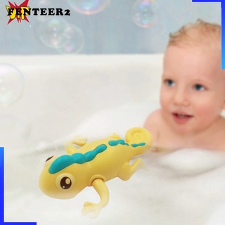 [Fenteer2 3c] novedad reloj de cuerda lagarto natación juego de agua flotadores ducha juguetes de baño