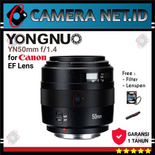 Yongnuo YN50mm lente f/1.4 para lente Canon EF - Kenko & filtro de lente