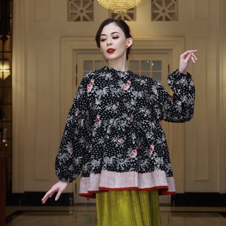 Nona RARA - Nyiur Garut Cemani T1035, blusa batik mujer moderna