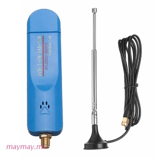mayma 1set azul digital usb 2.0 rtl sdr receptor rtl2832u+r820t2 dab fm dvbt tv sintonizador stick dongle escáner con antena