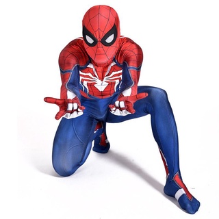 traje de pareja para niños Adult Spider-manjump Insomniac Spiderman Cosplay disfraz 3D impresión Spidey Zentai Suit (4)