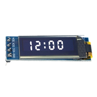 HONOUR12 módulo de pantalla OLED de 0.91 pulgadas, color blanco/azul, electrónica inteligente, LCD, módulo de pantalla SSD1306, 3,3 v, 5 v, módulo OLED, placa negra 128X32 para Arduino pantalla LCD (5)