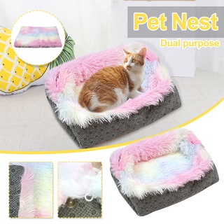 xity01 _gato arena colorida dos en uno gato cama cama de felpa mascota gato colchón