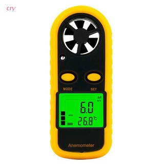 cry Anemómetro Digital 0-30m/s Medidor De Velocidad Del Viento De Aire Probador De Temperatura Anemometro Con Pantalla De Retroiluminación LCD