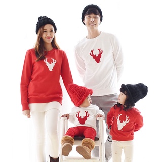 ropa de la familia de navidad ciervo madre hija padre hijo niños bebé algodón camiseta coincidencia de conjuntos familiares