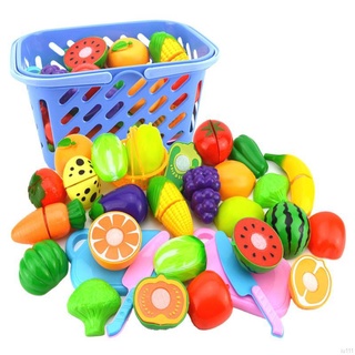 frutas verduras juguete de corte de juguete de cocina de los niños conjunto de desarrollo temprano y educación juguete para bebé