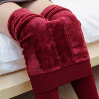 Leggings gruesos elásticos para mujer/pantalones de terciopelo cálidos para otoño/invierno