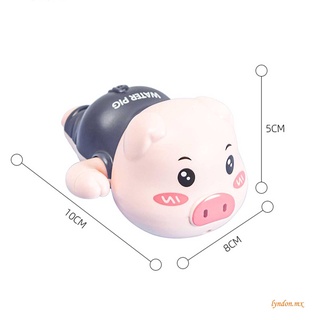 LAA8-Baby Bath Toys, Cute Swimming Pigs Wind Up Bathtub Floating Sensory Toys (6)