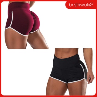 [brshiwaki2] mujer pantalones cortos de running deportes entrenamiento cintura alta butt lifting