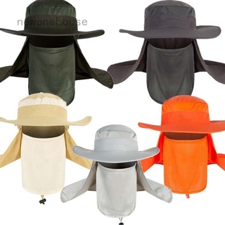 Newonehouse - gorra de pescador impermeable para exteriores, protección solar, transpirable, sombrero plegable