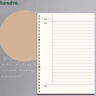 kendra a5 b5 interior núcleo de papel página planificador dibujo boceto cuadernos hoja suelta cuaderno diario bloc de notas oficina suministros escolares rejilla cornell línea espiral cuaderno