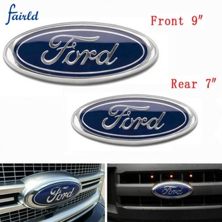 Insignia de coche cromado emblema de la puerta FORD para MK6 MK7 OVAL 1Set 2006-2014 Durable (1)
