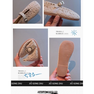 Las niñas zapatos de la princesa zapatos de verano hueco mosca de punto bombas de suela suave zapatos de estilo occidental transpirable punto nai nai xie estilo coreano de moda zapatos de los niños (9)