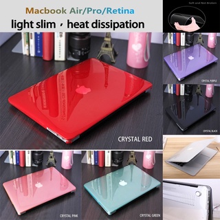 Crystal Hard Shell Surface Case for Apple Macbook 11 12 13 15Inch Clear Touch Bar Laptop Cover Skin
