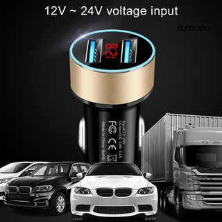 Cargador de carga rápida wb universal para coche/vehículo 3.1A Dual USB para teléfono móvil (2)