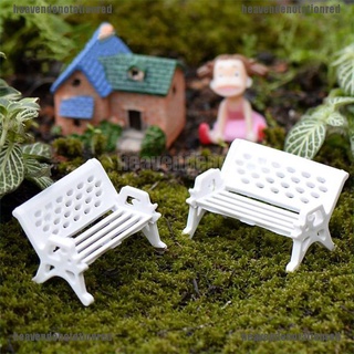 he2mx 3pcs mini sillas de banco parque asiento jardín miniaturas micro paisaje decoración 210907