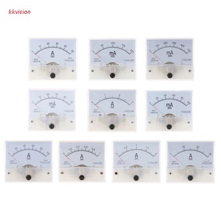 kkvision 85C1 Ammeter DC Analog Current Meter Panel Mechanical Pointer Type 1/2/3/30/50/100A 50/100/200/500mA