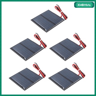 [tbts] 5pcs diy mini panel solar pequeño módulo de celda cable cargador de batería 60x60mm